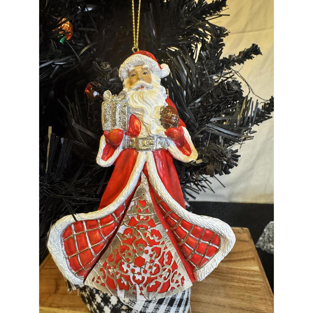 5-inch Red and White‎ Santa Claus Christmas Ornament Holiday Decoration